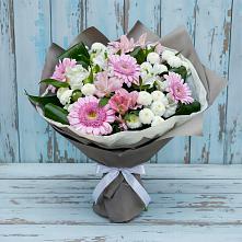 Букет цветов из:  Герберы, Альстромерии и Хризантемы #REPLACE_PRED# Старотеряево