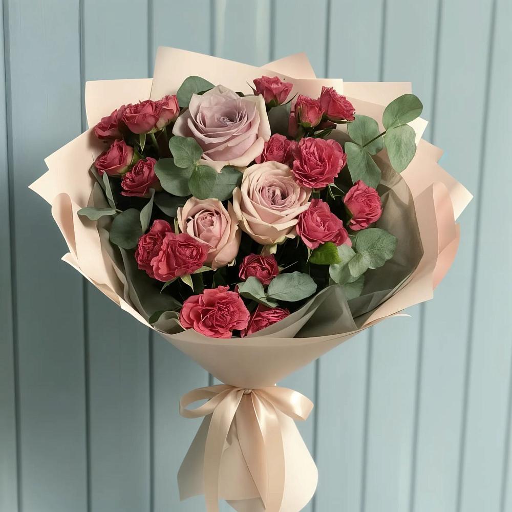 Букет цветов из: Гвоздики и Розы в Старотеряево