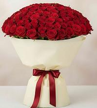 Букет 101 Красная роза Милано в Старотеряево