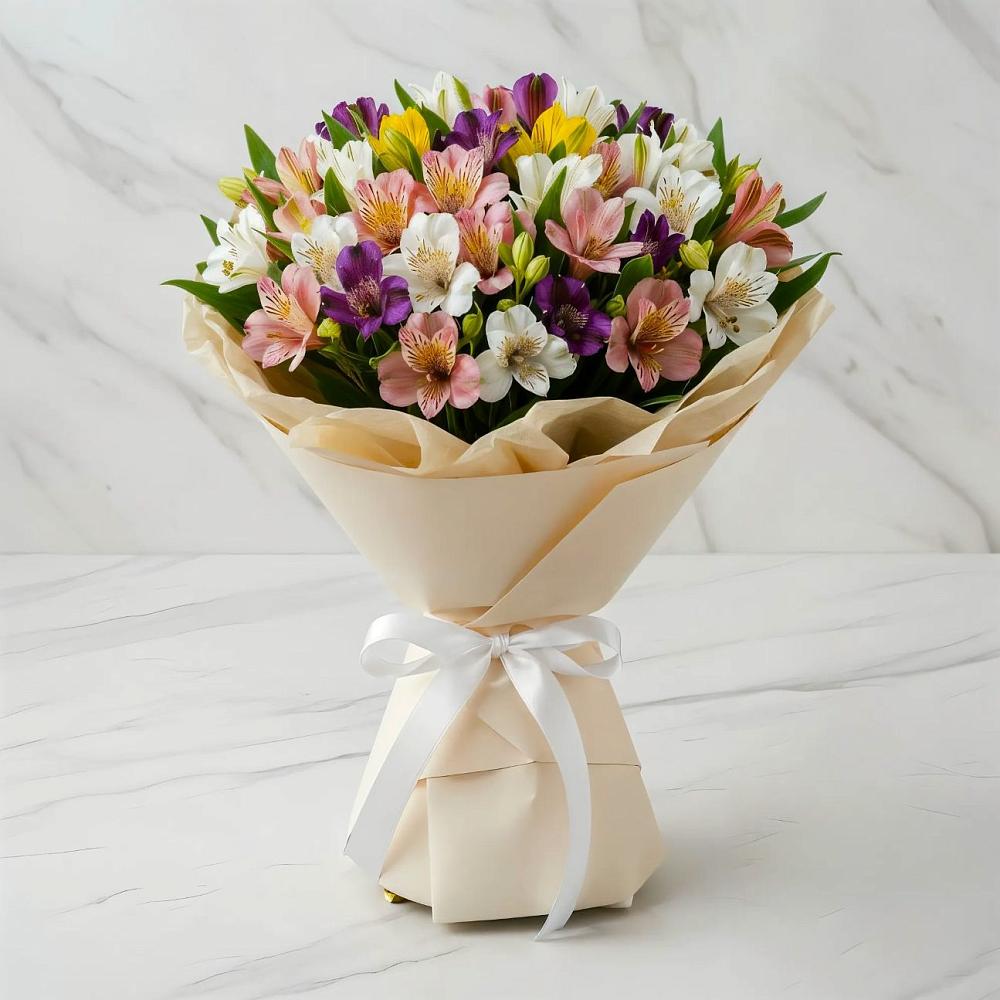 Букет цветов из: Альстромерии в Старотеряево