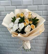 Букет цветов из:  Розы и Хризантемы в Старотеряево