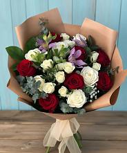 Букет цветов из:  Розы и Альстромерии в Старотеряево