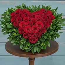 Цветочная композиция из Розы в виде сердца #REPLACE_PRED# Старотеряево