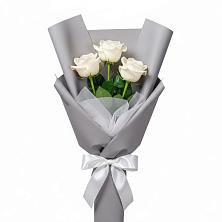 Букет 3 белые розы в Старотеряево