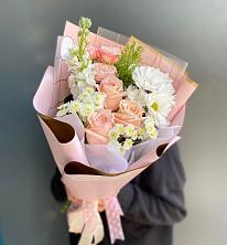 Букет цветов из:  Хризантемы и Розы в Старотеряево