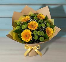 Букет цветов из:  Герберы и Хризантемы в Старотеряево