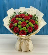 Букет цветов из:  Розы и Хризантемы в Старотеряево