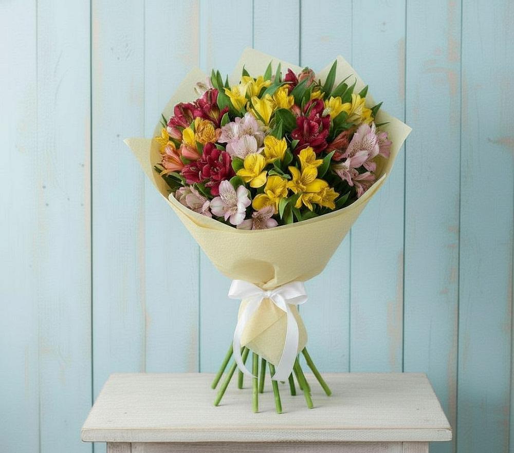 Букет цветов из: Альстромерии в Старотеряево