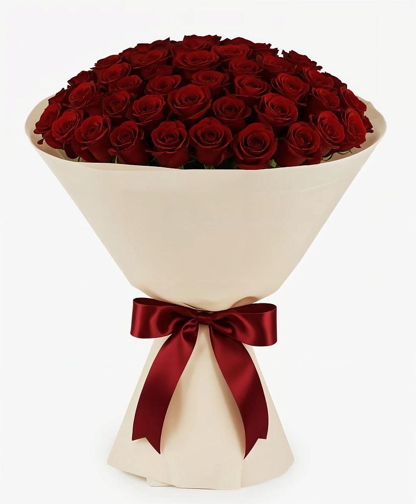 Букет 101 Бордовая роза Блэк Бакарра в Старотеряево