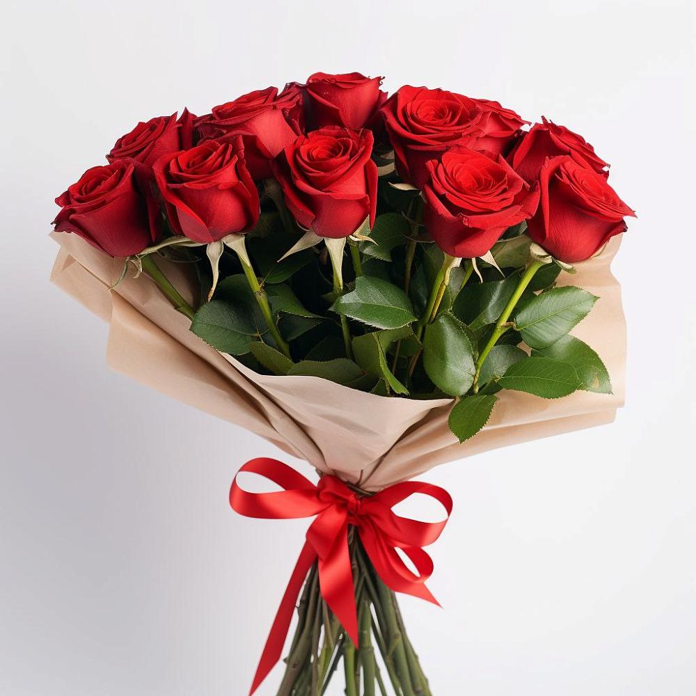 Букет 11 Красных роз Эдлесс Лав в Старотеряево