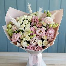 Букет цветов из:  Альстромерии и Розы в Старотеряево